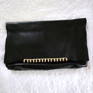 Anthropologie leather clutch